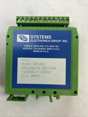SEA SYSTEMS M273 HIGH SPEED SOLENOID DRIVER +24VDC/-15VDC 3.0AMPS0