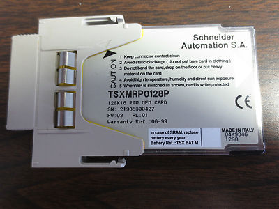 SCHNEIDER AUTOMATION TSXMRP0128P 128K16 RAM MEMORY CARD0