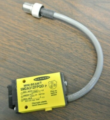 BANNER 29563 / SM2A312FPQDP MINI-BEAM FIBER OPTIC AMPLIFIER / NEW SURPLUS0