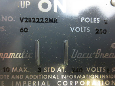 I-T-E V2B2222MR VACU-BREAK PANELBOARD & SWITCHBOARD UNIT 240V 60-60A NEW SURPLUS5