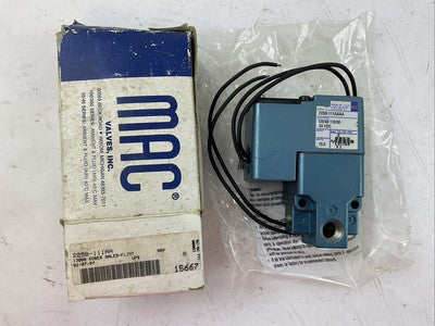 MAC 225A-111AA SOLENOID VALVE 120VAC 60HZ 110VAC 50HZ 24VDC 15.0WATTS 150PSI0