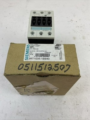 SIEMENS 3RT1035-1BB40 600VAC 55A 3PH 40HP CONTACTOR 24VDC COIL0