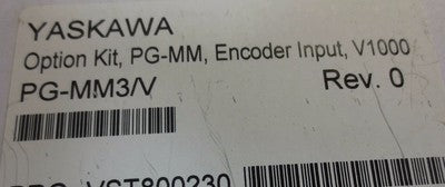 YASKAWA PG-MM3/V OPTION KIT, PG-MM, ENCODER INPUT, V1000 Rev. 0, NEW SURPLUS1