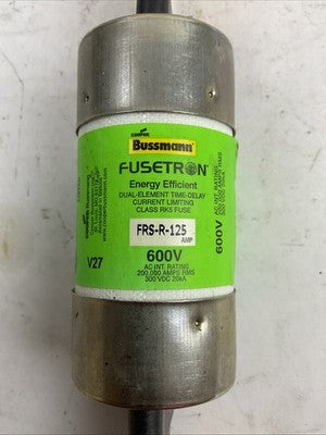 FUSETRON FRS-R-125 600VAC 300VDC 125AMP ENERGY EFFICIENT CLASS RK5 FUSE1