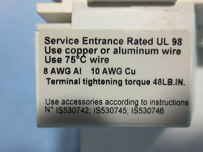 SIEMENS CFS-CC-30A DISCONNECT SWITCH 30AMP 3POLE 600VAC 250VDC5