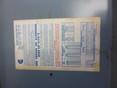 CHALLENGER ELECTRIC QMQB1036R PANEL SWITCH - 600V, 100A, 3 POLE2