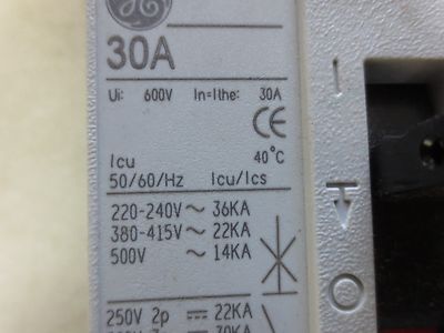 GE FCS36TE030R1 RECORD PLUS CIRCUIT BREAKER 30A, 480VAC, 3-POLE - NEW SURPLUS6