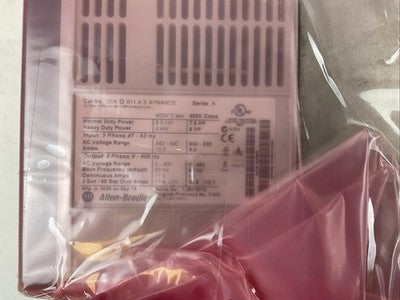 ALLEN BRADLEY 20AD011A3AYNANC0 SER A FIRMWARE 3.002 AC DRIVE 7.5HP5