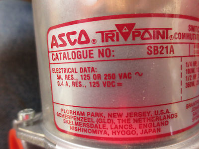 ASCO SB21A PRESSURE SWITCH / TRANSDUCER - NEW SURPLUS6