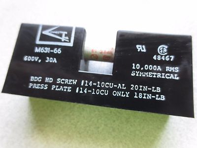 CONNECTRON M631-66 FUSE HOLDERS - 600V, 30A  - LOT of 12 - WITH FUSES1