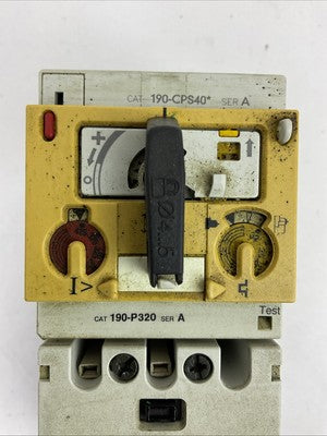 ALLEN BRADLEY 190-CPS40* SER A COORDINATED PROTECTED STARTER 480Y/277VAC2