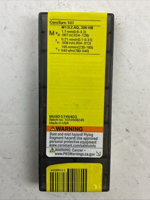 SANDVIK SCMT 09 T3 08-MM 2025 SCMT 3(2.5) 2-MM 2025 CARBIDE INSERT (BOX OF 10)3