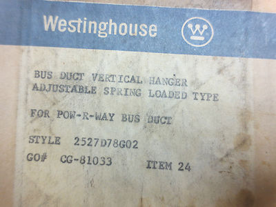 WESTINGHOUSE 2527D78G02 BUS DUCT VERTICAL HANGER ADJ. SPRING LOADED TYPE - NEW3