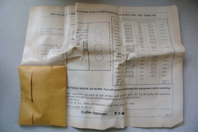 CUTLER-HAMMER CG5L750 - COMPRESSION LUG KIT - NEW SURPLUS3