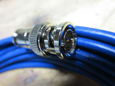 07-20-1793 / BNC MALE to RCA MALE 25-FOOT CABLE - NEW SURPLUS in PACKAGE - BLUE2