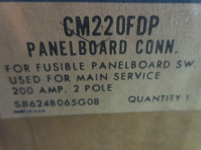 WESTINGHOUSE CM220FDP 200A PANELBOARD CONNECTOR KIT for FUSIBLE PANEL SWITCH NEW1