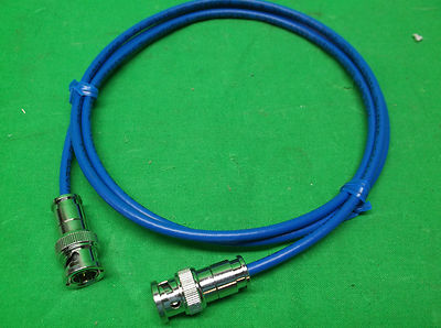 HOLLAND ELECTRONICS 07-20-1787 BNC-BNC MINI COAX CABLE BLUE - 45" - NEW IN BAG0