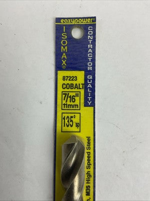 EAZYPOWER 87223 COBALT 7/16" 11mm 135°sp ISOMAX DRILL BIT CONTRACTOR QUALITY1
