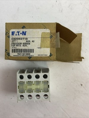EATON C320KGT13 SERIES A2 FREEDOM SERIES TOP MTD AUXILIARY CONTACT 4N.O.0