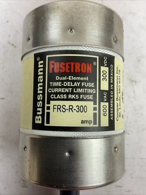 FUSETRON FRS-R-300 600VAC 300VDC 300AMP CLASS RK5 FUSE TIME-DELAY DUAL-ELEMENT1