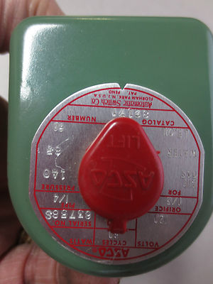 ASCO 82171 RED-HAT VALVE 120V 1/4" PIPE 1/8" ORIFICE 140, 85, 60psi NEW SURPLUS2