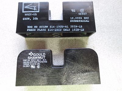 GOULD SHAWMUT 30311 & CONNECTRON M631-66 FUSE HOLDERS - 600V, 30A  - LOT of 170