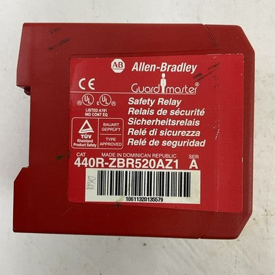 ALLEN BRADLEY 440R-ZBR520AZ1 SER A 120VAC 24VDC GUARD MASTER SAFETY RELAY1
