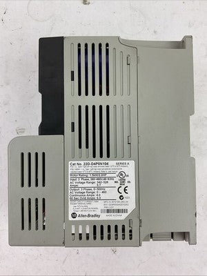 ALLEN BRADLEY 22D-D4P0N104 SER A FRN 2.01 AC DRIVE 1.5kW/2.0HP POWER FLEX3