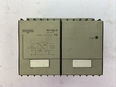 ENTRELEC SCHIELE 2.423.416.00 PS SYSTRON POWER SUPPLY OUTPUT 24VDC INPUT 90-260V0