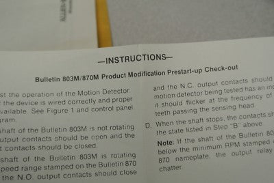 ALLEN-BRADLEY 803M-NX23 Series A / RETROFIT KIT for STYLE C, D, P DRAG DEVICE9