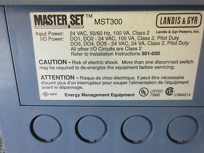 LANDIS & GYR MASTER-SET MST 300 HVAC CONTROLLER / BOARD / SWITCH / ASSEMBLY3