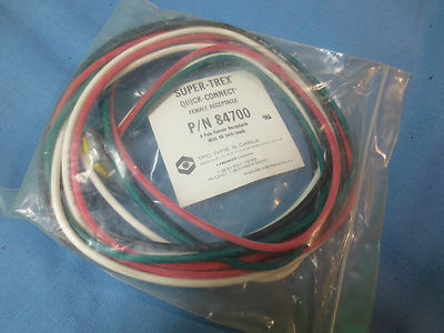 TPC WIRE & CABLE 84700 SUPER-TREX QUICK-CONNECT FEMALE RECEPTACLE CABLE 48" LEAD0