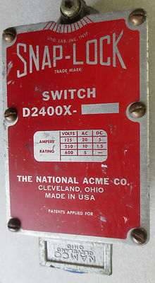 NAMCO D2400X SNAP-LOCK LIMIT SWITCH (EACH)0