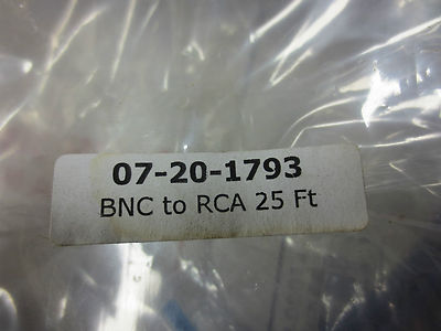 07-20-1793 / BNC MALE to RCA MALE 25-FOOT CABLE - NEW SURPLUS in PACKAGE - BLUE1