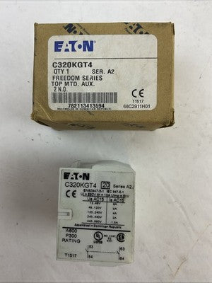 EATON C320KGT4 SER A2 FREEDOM SERIES TOP MTD AUXILIARY CONTACT 2N.O.0