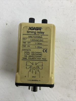 AGASTAT SRC72ANNA 120V 1-30M TIMING RELAY0