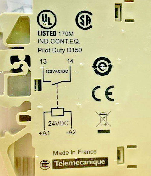 SCHNEIDER ELECTRIC ABR 2E116F RELAY MODULE 125VAC/DC 120..127V 60HZ3