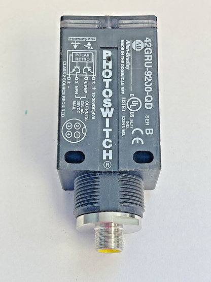 ALLEN BRADLEY - 42GRU-9200 SER. B - PHOTOSWITCH -**MISSING MOUNTING RINGS2