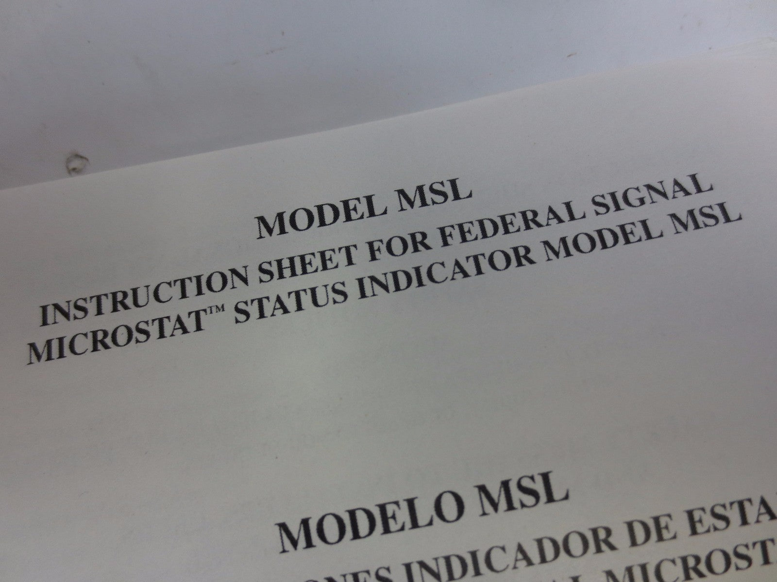 FEDERAL SIGNAL MSL5-120 - STATUS INDICATOR - 5-STACK LIGHTS - 120V5