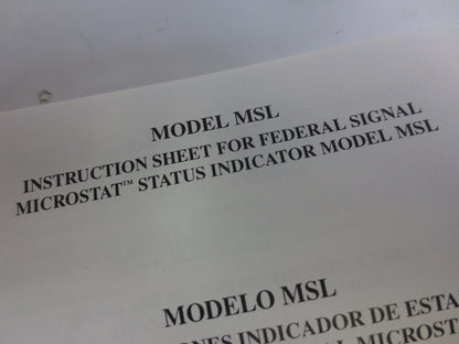 FEDERAL SIGNAL MSL5-120 - STATUS INDICATOR - 5-STACK LIGHTS - 120V5