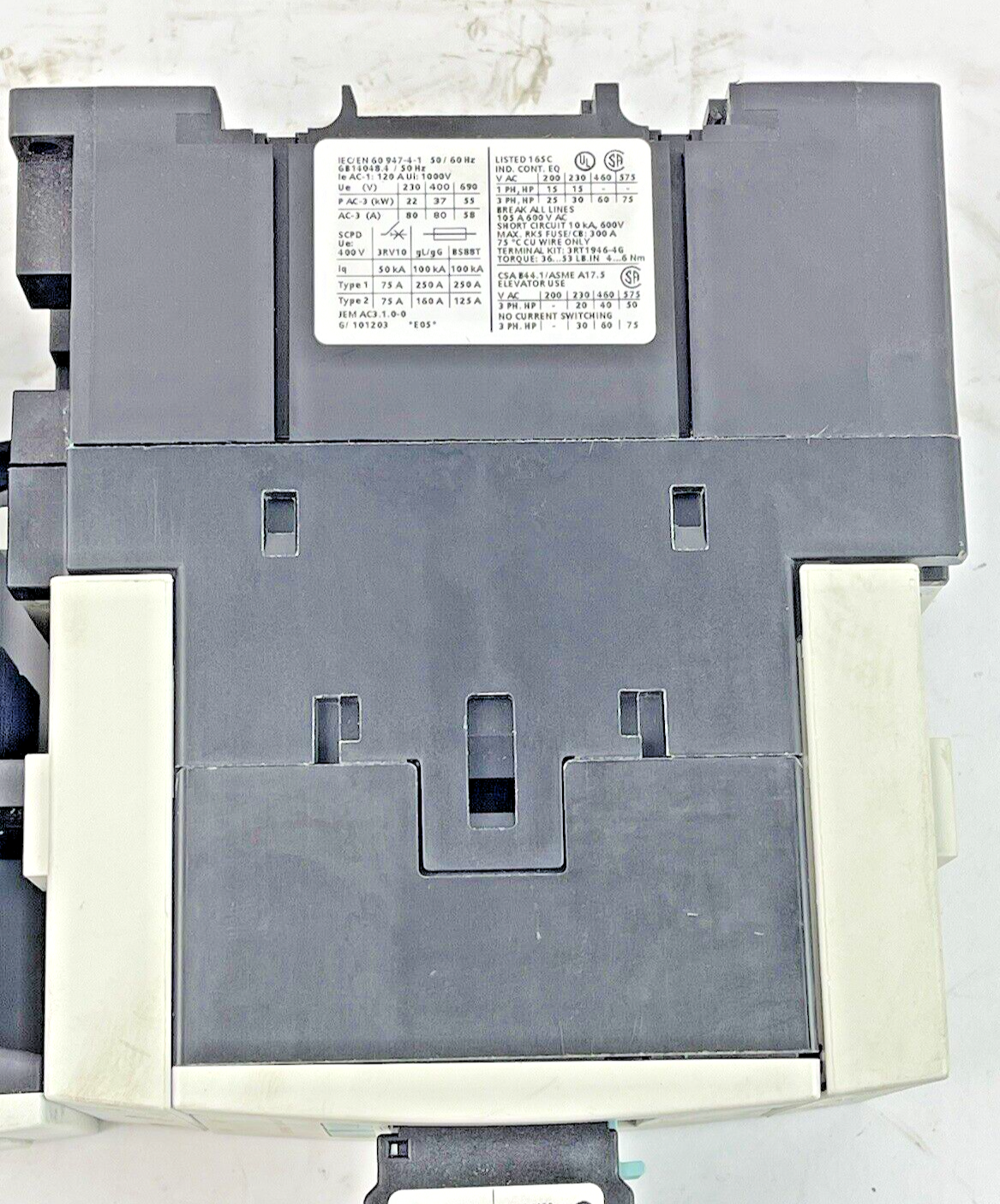 SIEMENS - 3RT1045-1BB40 & 3RU1146-4LB0 & 3RH1921-1CA10 (X2) & 3RT1936-1ER005