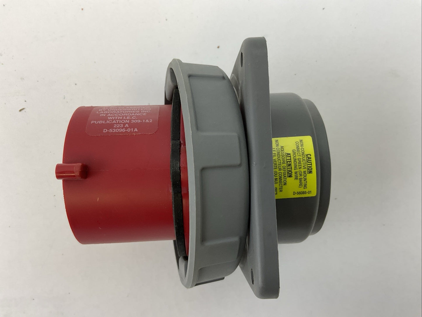 HUBBELL HBL530B7W FLANGED INLET WATERTIGHT PIN & SLEEVE 30A 277/480VAC 3 PHASE 2