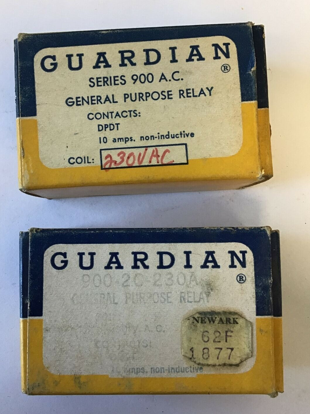 GUARDIAN 900-A410-060714-00 RELAY 230VAC 60CY SERIES 900 ***LOTOF2***0
