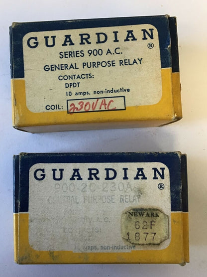 GUARDIAN 900-A410-060714-00 RELAY 230VAC 60CY SERIES 900 ***LOTOF2***0