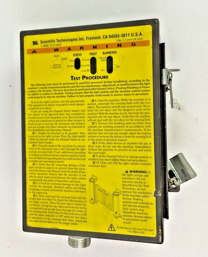 STI 70027-1000 LIGHT CURTAIN CONTROLLER LCC-FB-AC1-U 115VAC 50/60HZ 30VA0