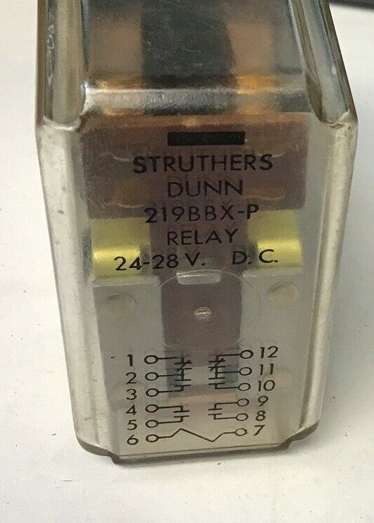 STRUTHERS DUNN 219BBX-P RELAY 24-28VDC 0