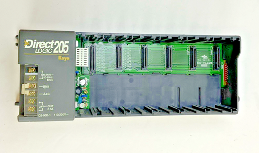 KOYO DIRECT LOGIC D2-06B-1 6 SLOT PLC RACK 240VAC 50/60HZ 80VA0