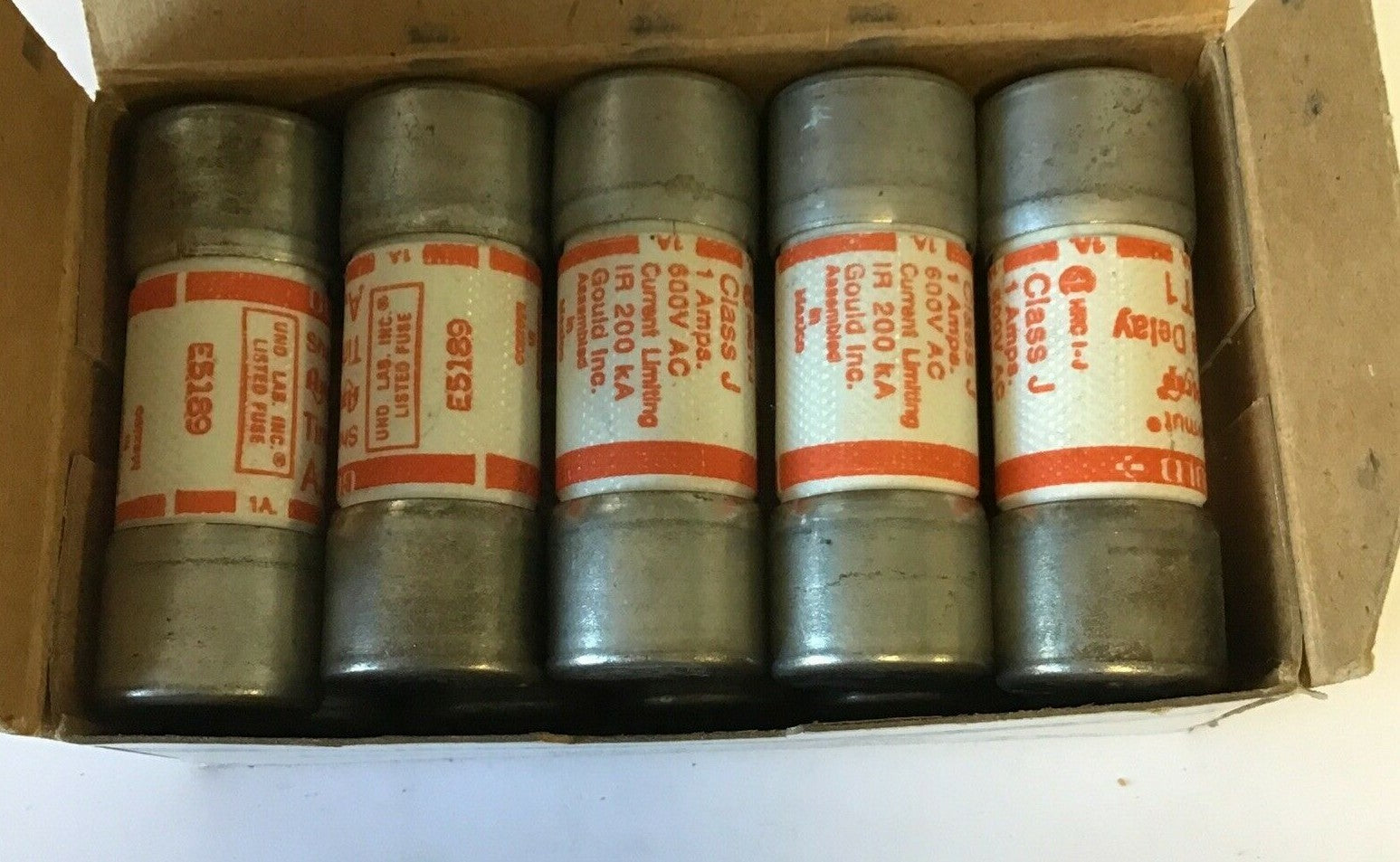 GOULD SHAWMUT AJT1 FUSE AMP-TRAP 1A TIME DELAY CLASS J 600VAC ***LOTOF10***2