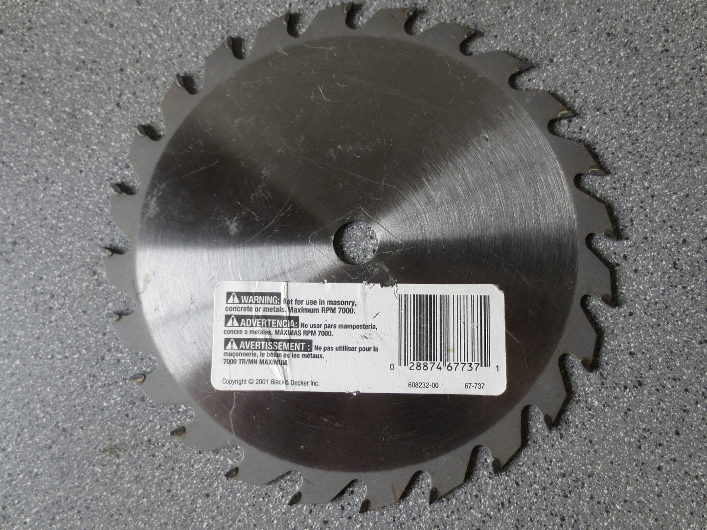 BLACK & DECKER CIRC. SAW BLADE 7-1/4" 24T CARBIDE RIPPING/CROSSCUT - NEW SURPLUS5
