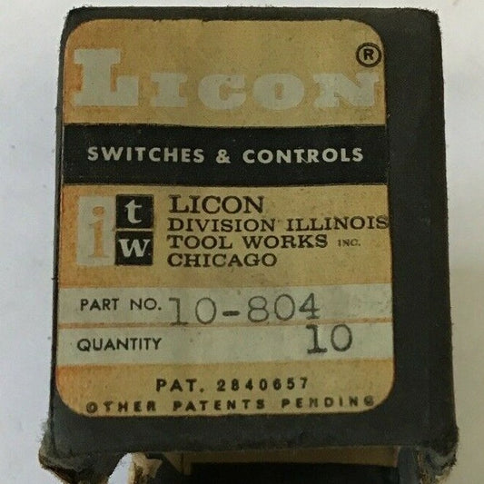   LICON SWITCH COMPONENTS 26-804 0